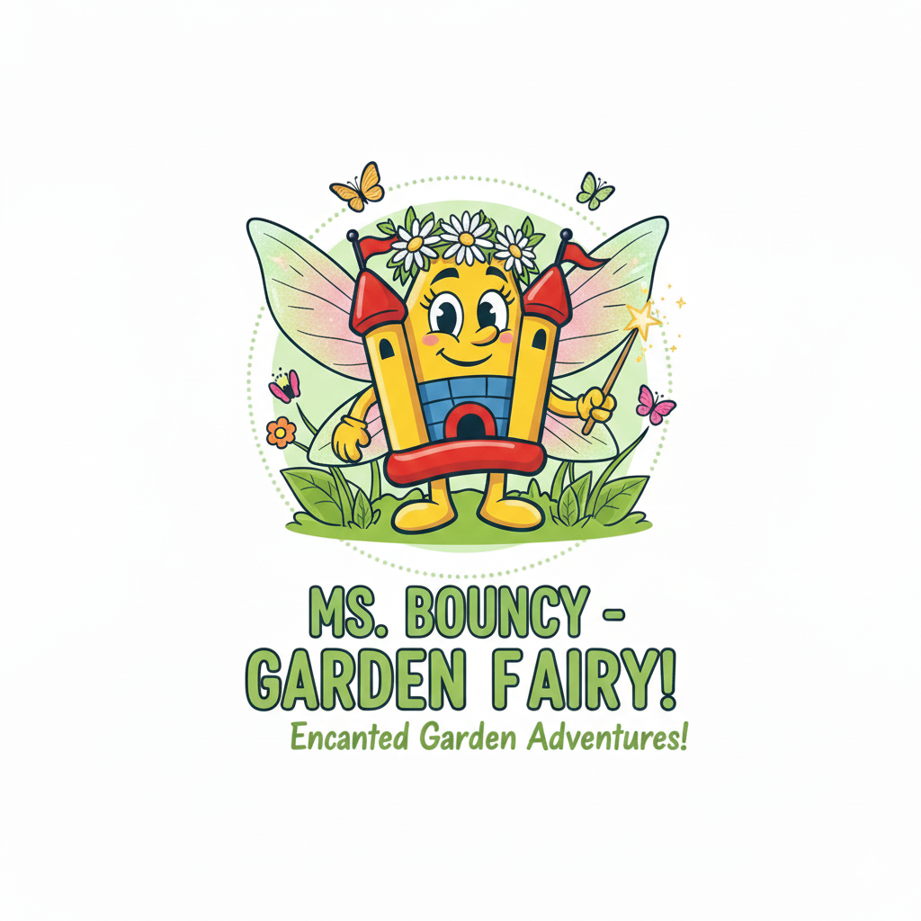 Voorbeeld ingekleurd: Ms. Bouncy Garden Fairy