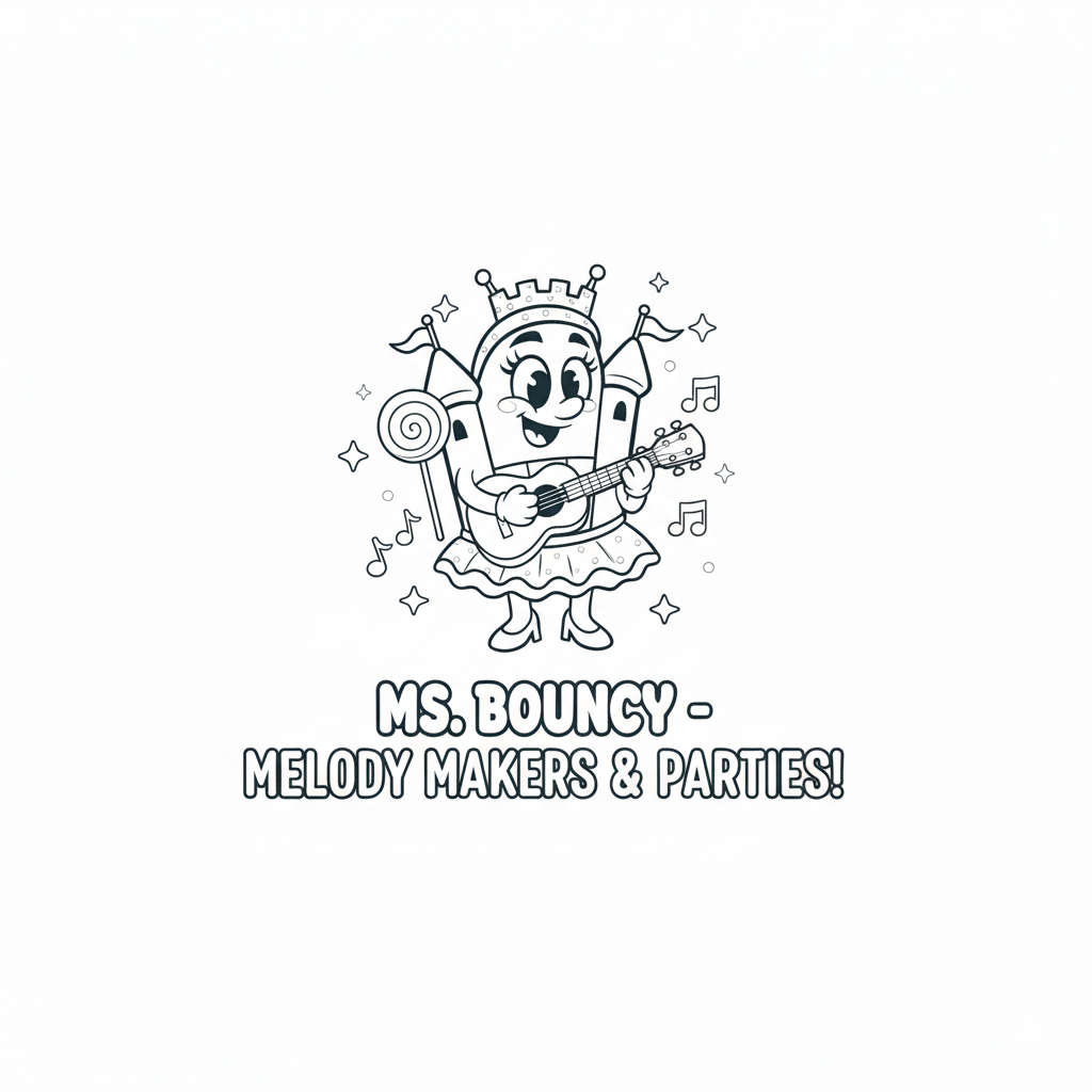 Kleurplaat Ms. Bouncy Melody Makers blanco