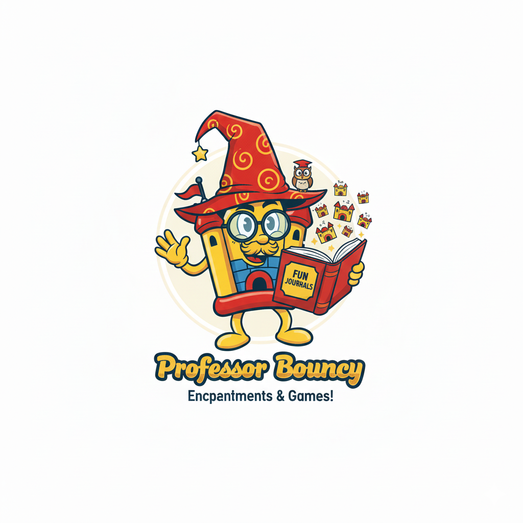 Voorbeeld ingekleurd: Professor Bouncy