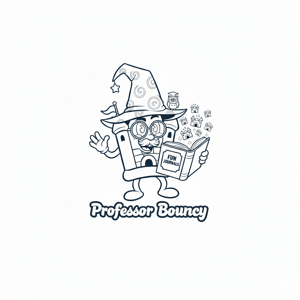 Kleurplaat Professor Bouncy blanco